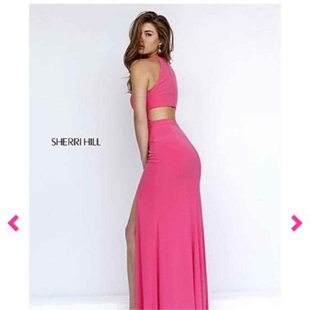 WORN ONCE SHERRI HILL CORAL FORMAL DRESS 32340 - Size 0 SKU:563 - Picture 2 of 2